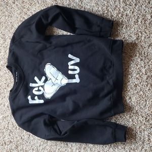Fck Luv Black Sweatshirt